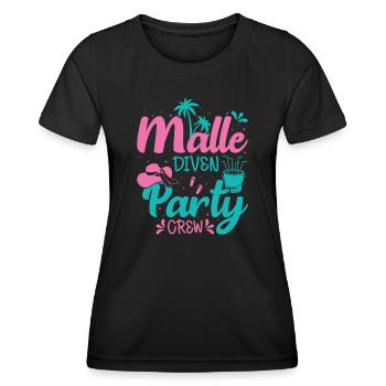 Mallorca Party Malle Diven Party Crew - Frauen Funktions-T-Shirt - Schwarz - Vorne - AI Model Female 172 light (172cm)