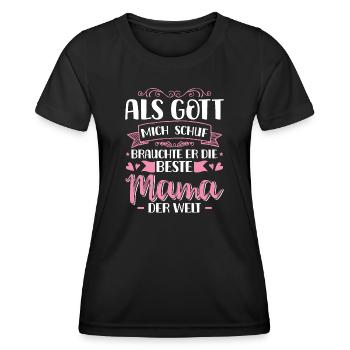 Beste Mama Der Welt Muttertag Geschenkidee Mutter - Frauen Funktions-T-Shirt - Schwarz - Vorne - AI Model Female 172 light (172cm)