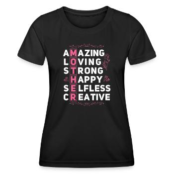 Mother's Day Gift Idea Mom Mothers - Women's Functional T-Shirt - black - Front - AI Model Female 172 light (172cm)