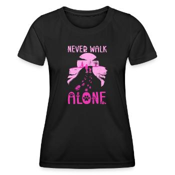 Hundehalterin Geschenkidee Hunde Never Walk Alone - Frauen Funktions-T-Shirt - Schwarz - Vorne - AI Model Female 172 light (172cm)