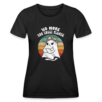 Halloween Ghost Funny No More Boo Sheet Please - Women's Functional T-Shirt - black - Front - AI Model Female 172 light (172cm)
