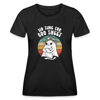 Halloween Ghost Funny Pas le temps pour Boo Sheet - T-shirt sport Femme - noir - Devant - AI Model Female 172 light (172cm)