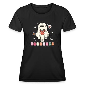 Halloween Teacher Student Bookworm Boooooks - Women's Functional T-Shirt - black - Front - AI Model Female 172 light (172cm)