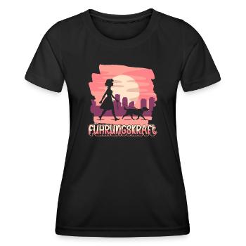 Führungskraft Hund Hundehalterin Geschenkidee Witz - Frauen Funktions-T-Shirt - Schwarz - Vorne - AI Model Female 172 light (172cm)