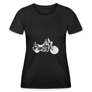 Motorrad Rocket 3 Touring Bike sw - Frauen Funktions-T-Shirt - Schwarz - Vorne - AI Model Female 172 light (172cm)