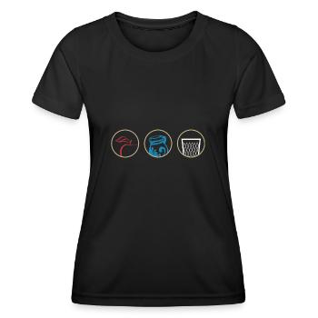Hesse cadeau Hessisch Babbel Cidre Appelwoi - T-shirt sport Femme - noir - Devant - AI Model Female 172 light (172cm)