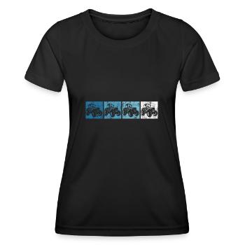 Farmer Tractor Farm Tractors Tractors Tractor Retro - Women's Functional T-Shirt - black - Front - AI Model Female 172 light (172cm)