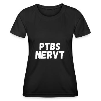 PTBS Nervt. Trauma Depression T-Shirt Geschenk - Frauen Funktions-T-Shirt - Schwarz - Vorne - AI Model Female 172 light (172cm)