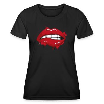 Lips - Women's Functional T-Shirt - black - Front - AI Model Female 172 light (172cm)