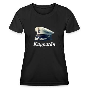 Kappatän Meme Kappa Wortwitz - Frauen Funktions-T-Shirt - Schwarz - Vorne - AI Model Female 172 light (172cm)