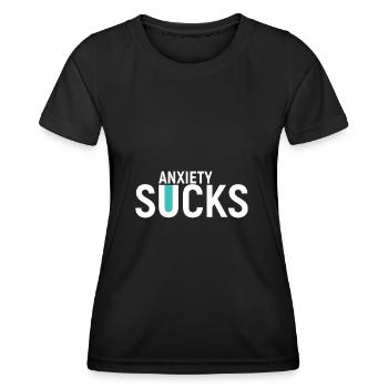 Anxiety Sucks. Anxiété trouble idée cadeau T-shirt - T-shirt sport Femme - noir - Devant - AI Model Female 172 light (172cm)