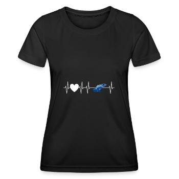 Grenouilles Battements de coeur - Grenouille venimière Dendrobat - T-shirt sport Femme - noir - Devant - AI Model Female 172 light (172cm)