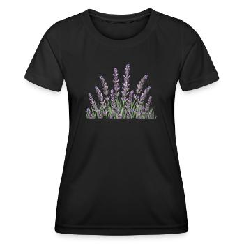 Lavender stalks Lavender - Women's Functional T-Shirt - black - Front - AI Model Female 172 light (172cm)