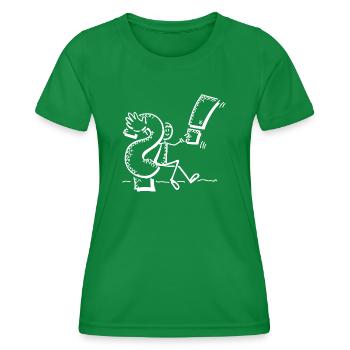 Frage-Antwort weiß - Frauen Funktions-T-Shirt - Kelly Green - Vorne - AI Model Female 172 dark (172cm)