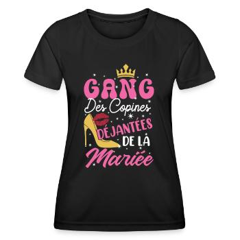 Gang Freundinnen Junggesellenabschied Braut Team Braut Team - Frauen Funktions-T-Shirt - Schwarz - Vorne - AI Model Female 172 light (172cm)