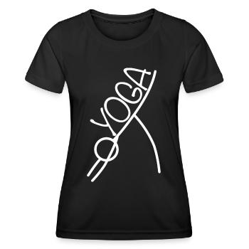 Yoga - T-shirt sport Femme - noir - Devant - AI Model Female 172 light (172cm)