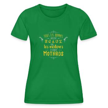 meilleurs devinnent motard - T-shirt sport Femme - vert - Devant - AI Model Female 172 dark (172cm)