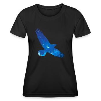 Starry sky bird - Women's Functional T-Shirt - black - Front - AI Model Female 172 light (172cm)