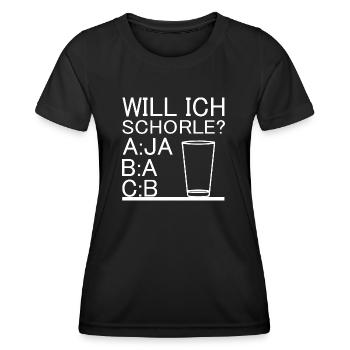 Wein Pfalz Vino Schorle - Frauen Funktions-T-Shirt - Schwarz - Vorne - AI Model Female 172 light (172cm)