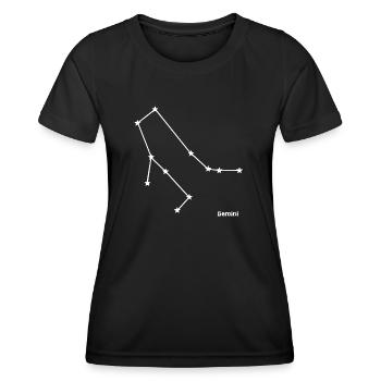 Zodiac Sign Gemini - Frauen Funktions-T-Shirt - Schwarz - Vorne - AI Model Female 172 light (172cm)
