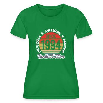 amazing since 1994 - anniversary - Women's Functional T-Shirt - kelly green - Front - AI Model Female 172 dark (172cm)