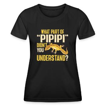 Leopard Gecko Lizard Reptiles Herpetologist - Women's Functional T-Shirt - black - Front - AI Model Female 172 light (172cm)