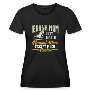 Leguan Eidechse Reptil Herpetologe - Frauen Funktions-T-Shirt - Schwarz - Vorne - AI Model Female 172 light (172cm)