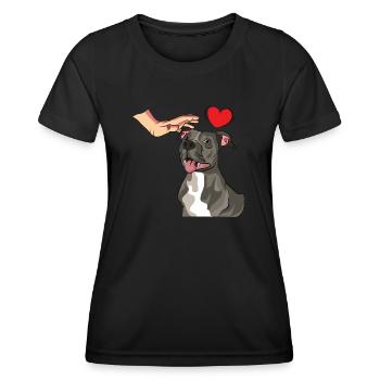 American Staffordshire Bull Terrier Staffy Dog - Women's Functional T-Shirt - black - Front - AI Model Female 172 light (172cm)