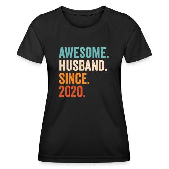 Awesome Husband Since 2020 - Women's Functional T-Shirt - black - Front - AI Model Female 172 light (172cm)