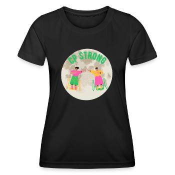 CP Fort - T-shirt sport Femme - noir - Devant - AI Model Female 172 light (172cm)
