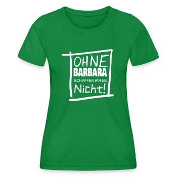 Geschenk für barbara - Frauen Funktions-T-Shirt - Kelly Green - Vorne - AI Model Female 172 dark (172cm)