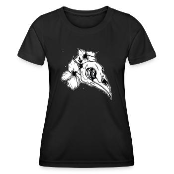 Vogelkopf // Skull // Illustration - Frauen Funktions-T-Shirt - Schwarz - Vorne - AI Model Female 172 light (172cm)