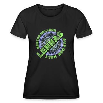 Mitarbeiter Lennas - Frauen Funktions-T-Shirt - Schwarz - Vorne - AI Model Female 172 light (172cm)