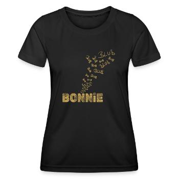 Bonnie - Frauen Funktions-T-Shirt - Schwarz - Vorne - AI Model Female 172 light (172cm)