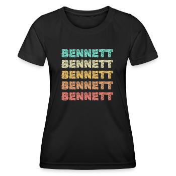 Bennett als Bennett - Frauen Funktions-T-Shirt - Schwarz - Vorne - AI Model Female 172 light (172cm)