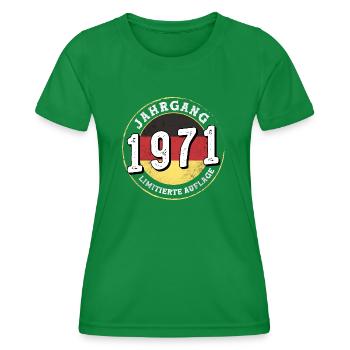 Jahrgangs 1971 Limitierte Auflage 53 Jahre alt - Frauen Funktions-T-Shirt - Kelly Green - Vorne - AI Model Female 172 dark (172cm)
