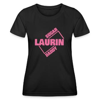 Laurin als Sugardaddy - Frauen Funktions-T-Shirt - Schwarz - Vorne - AI Model Female 172 light (172cm)