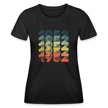 Birthday 1952 - Women's Functional T-Shirt - black - Front - AI Model Female 172 light (172cm)
