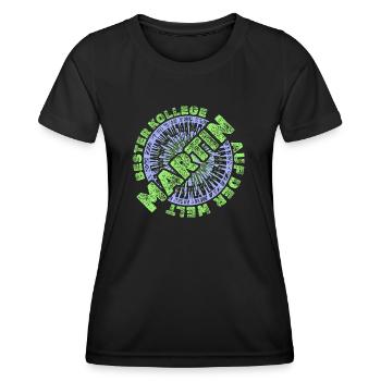 Martin - T-shirt sport Femme - noir - Devant - AI Model Female 172 light (172cm)