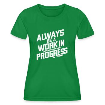 Laufende Arbeiten - Frauen Funktions-T-Shirt - Kelly Green - Vorne - AI Model Female 172 dark (172cm)