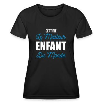 meilleur enfant / ado / adolescent - T-shirt sport Femme - noir - Devant - AI Model Female 172 light (172cm)