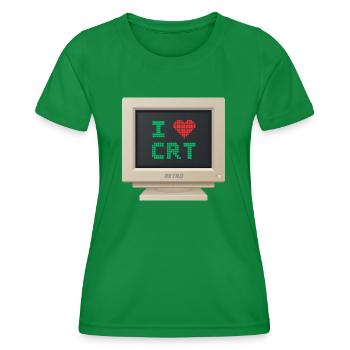 CRT design - I love CRT - Women's Functional T-Shirt - kelly green - Front - AI Model Female 172 dark (172cm)