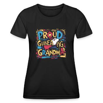 Guinea Pig Grandma - Proud Grandma - Women's Functional T-Shirt - black - Front - AI Model Female 172 light (172cm)