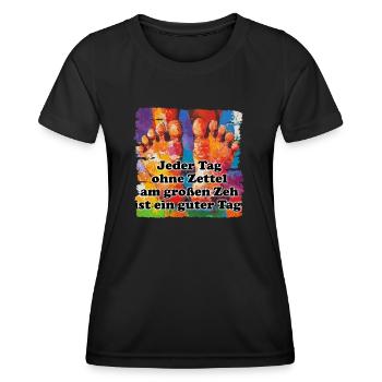 Das Leben ist unser wertvollstes Gut - Frauen Funktions-T-Shirt - Schwarz - Vorne - AI Model Female 172 light (172cm)