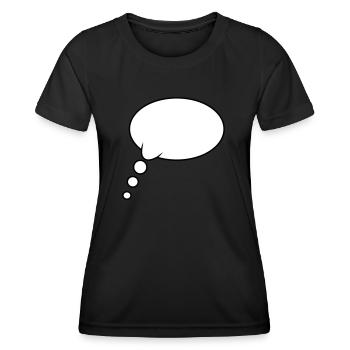 Denkblase Design - Frauen Funktions-T-Shirt - Schwarz - Vorne - AI Model Female 172 light (172cm)