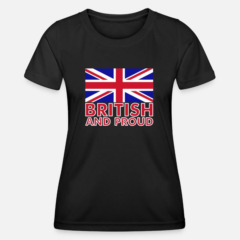 British and Proud - Women's Functional T-Shirt - black
