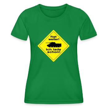 HUPT WEITER - Frauen Funktions-T-Shirt - Kelly Green - Vorne - AI Model Female 172 dark (172cm)