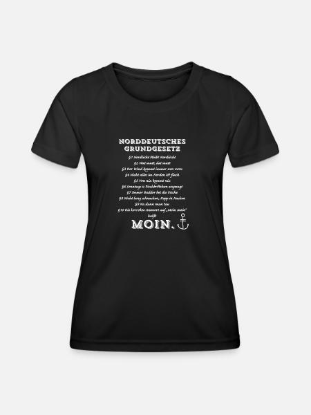 Norddeutsches Grundgesetz - Frauen Funktions-T-Shirt - Schwarz
