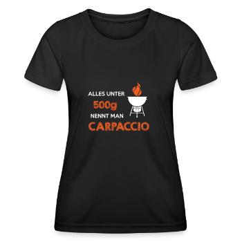 Carpaccio Grillen - Frauen Funktions-T-Shirt - Schwarz - Vorne - AI Model Female 172 light (172cm)