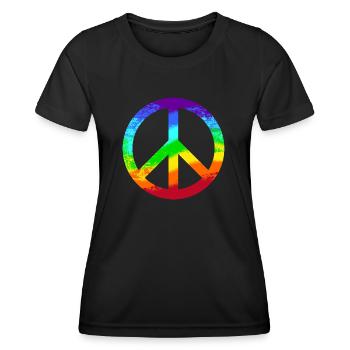 Pacifique Reggae signe de paix - T-shirt sport Femme - noir - Devant - AI Model Female 172 light (172cm)
